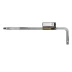 Вороток Г-образный, 375*100 мм, квадрат 1/2&quot;, CrV, матовый хром Denzel 14067 купить в Урае