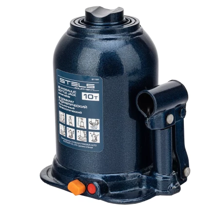 Домкрат гидравлический бутылочный телескопический Stels 51151, 10 т, подъем 180-430 мм купить в Урае
