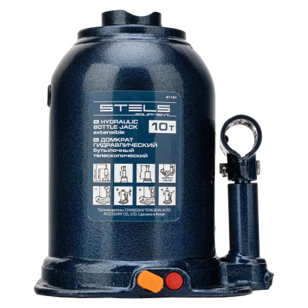 Домкрат гидравлический бутылочный телескопический Stels 51151, 10 т, подъем 180-430 мм купить в Урае