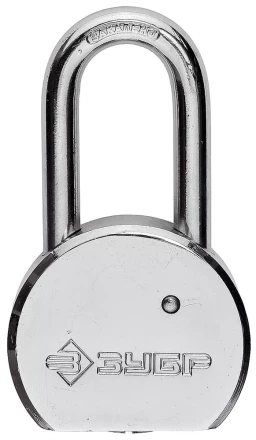 Замок навесной ЗУБР &quot;серия 272&quot; с удлинен закал дужкой, стальной корпус, 55мм 4-37272-55 купить в Урае