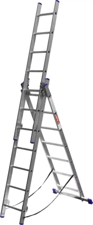 Лестницы алюминиевые трехсекционные серия ЭКСПЕРТ купить в Урае