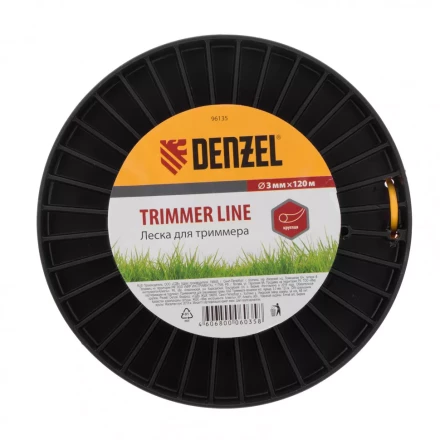 Леска для триммера круглая  3,0 мм 120 м на Din катушке Россия Denzel 96135 купить в Урае