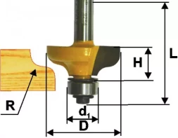 Фреза кром калевочная ф381х16мм R64мм хв 8мм 9255