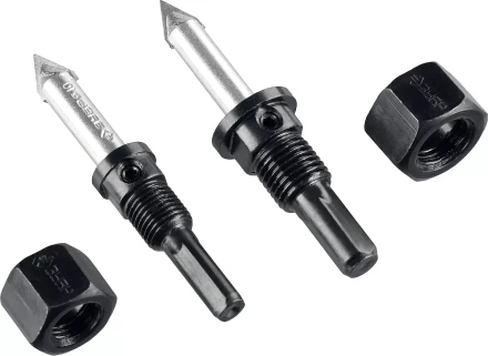 Набор коронок-чашек ЗУБР &quot;ПРОФЕССИОНАЛ&quot; c карбид-вольфрамовым нанесением, 6 коронок-чашек O 22, 28, 35, 44, 68, 73 мм, 2 державки со сверлами, ключ 33360-H6_z01 купить в Урае