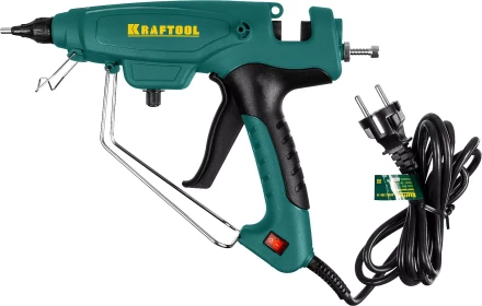 Пистолет клеевой (термоклеящий) &quot;PRO&quot;, KRAFTOOL 06843-300-12, электр, двухкомп корпус, регулятор темп, выход клея 1,5 кг/час, d=12мм, 300Вт 06843-300-12 купить в Урае