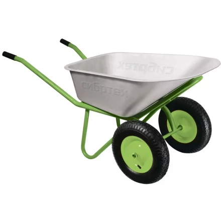 Тачка строительная двухколесная облегченная объем 90 л грузоподъемность 230кг СИБРТЕХ 689643 купить в Урае