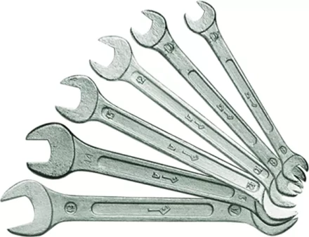 Набор ключей рожковых 8 х 22 мм 7 шт. оцинкованный (КЗСМИ) Россия 15240 купить в Урае